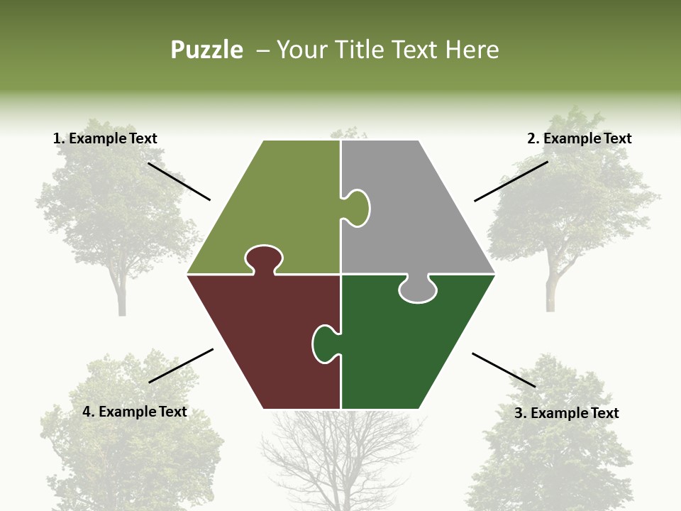 Trees With White Background PowerPoint Template