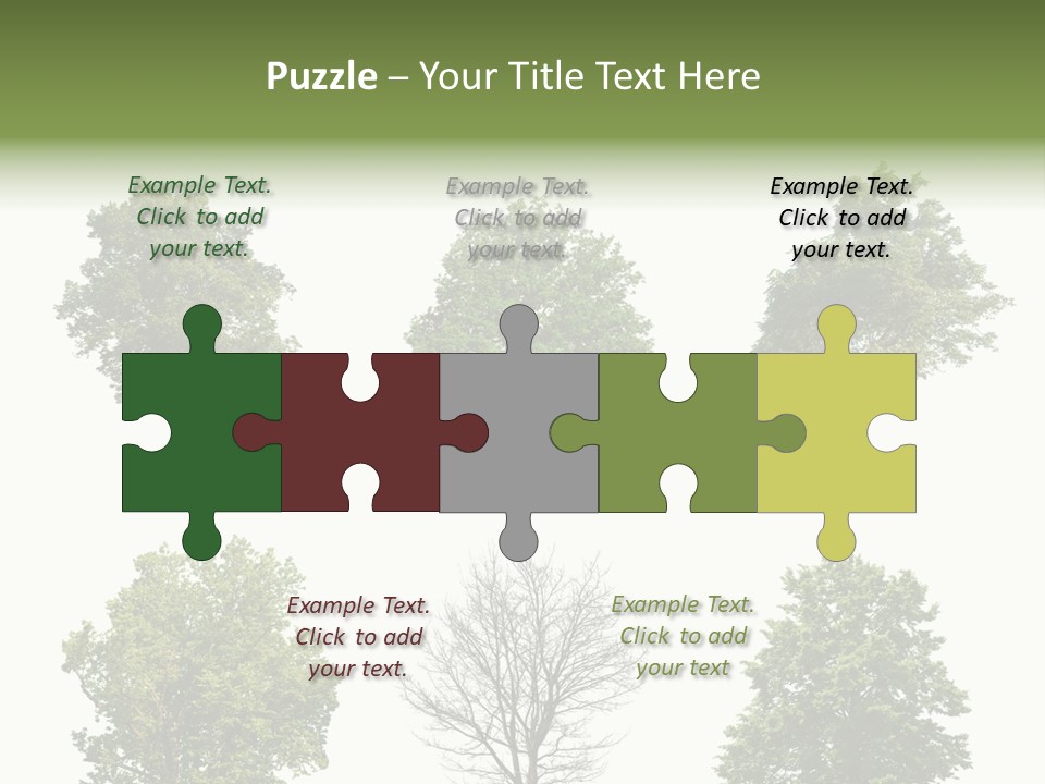 Trees With White Background PowerPoint Template