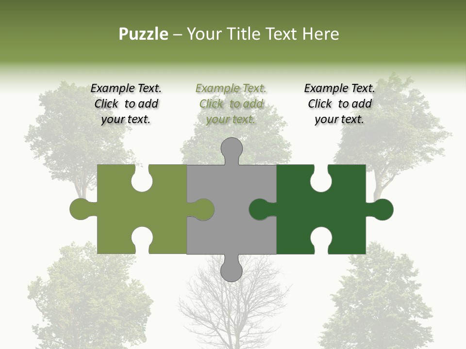 Trees With White Background PowerPoint Template