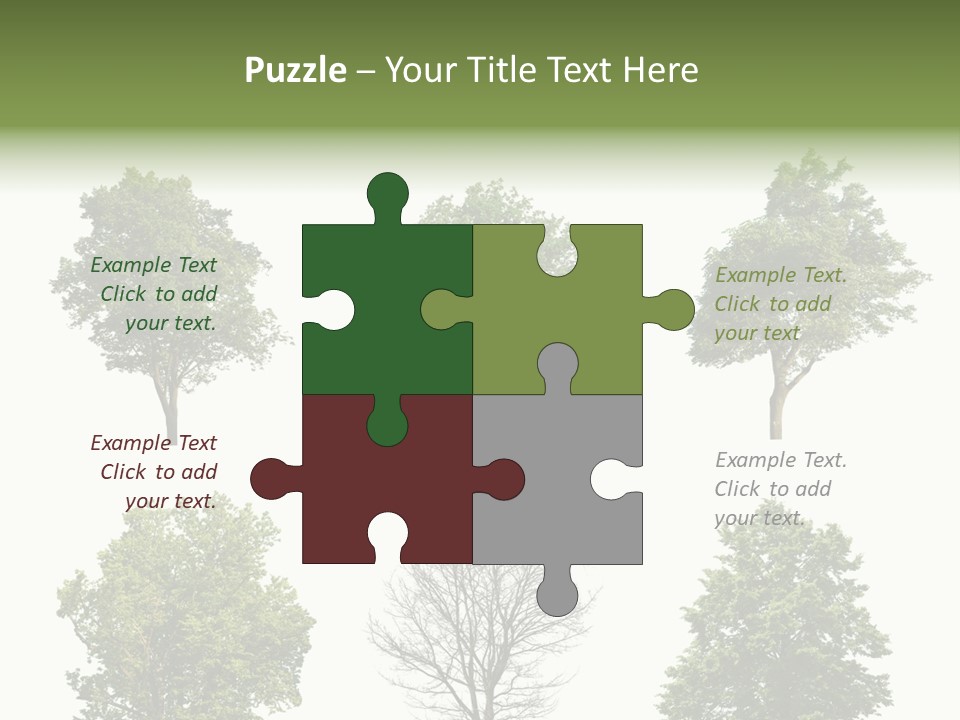 Trees With White Background PowerPoint Template