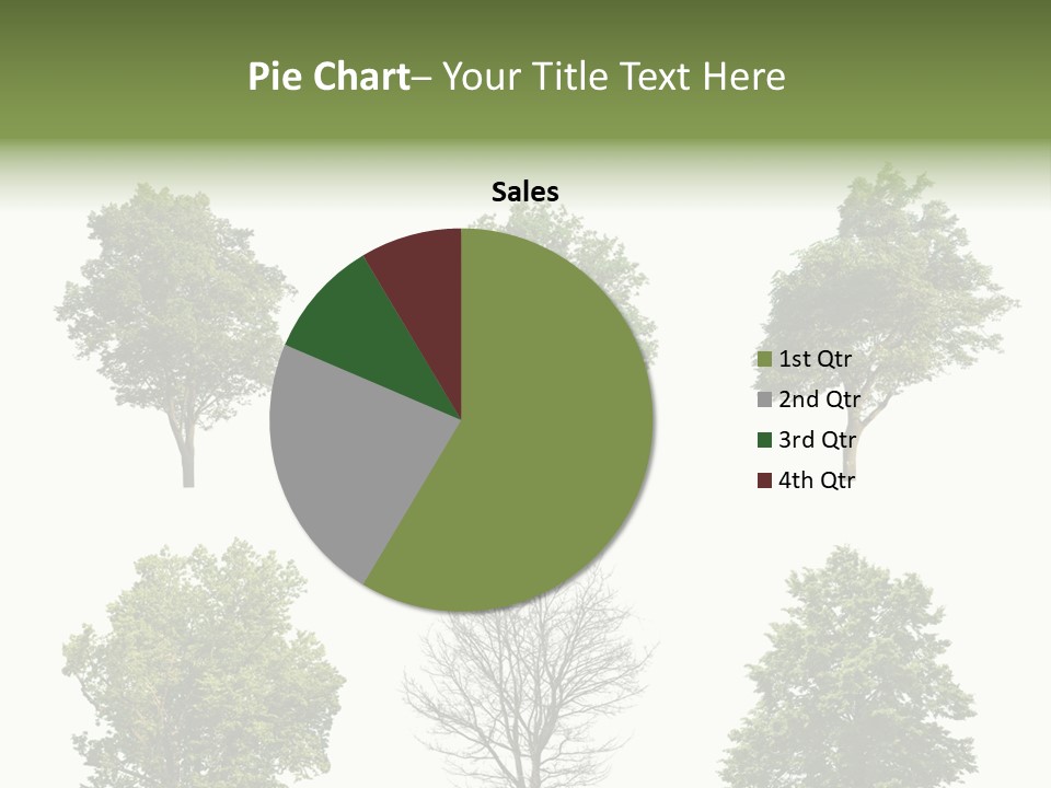 Trees With White Background PowerPoint Template