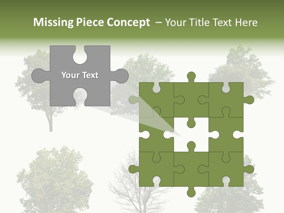 Trees With White Background PowerPoint Template