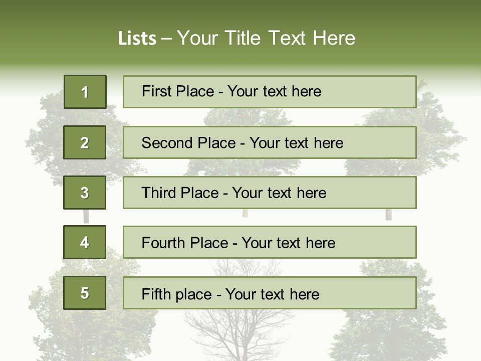 Trees With White Background PowerPoint Template