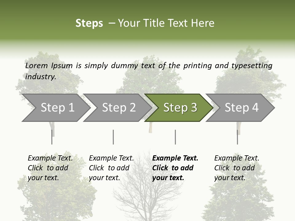 Trees With White Background PowerPoint Template