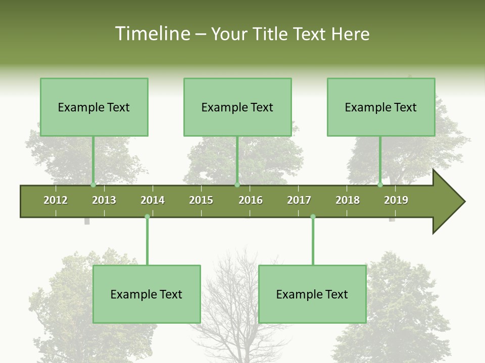 Trees With White Background PowerPoint Template