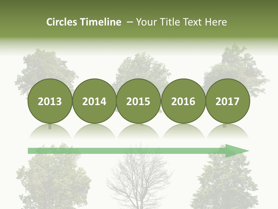 Trees With White Background PowerPoint Template