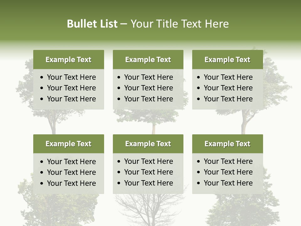 Trees With White Background PowerPoint Template