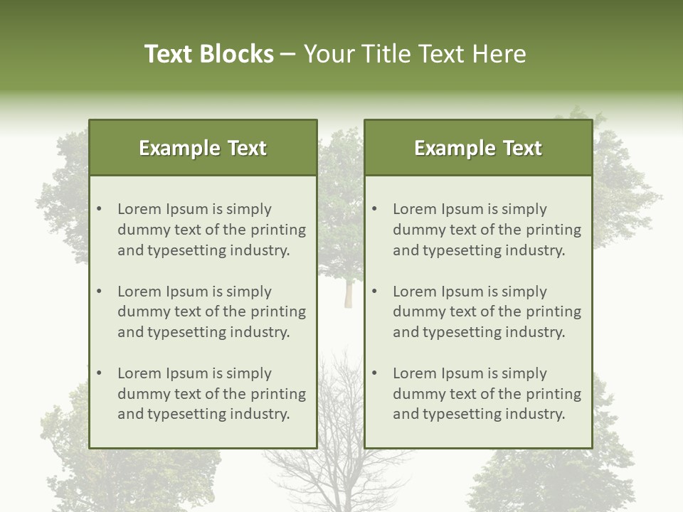 Trees With White Background PowerPoint Template