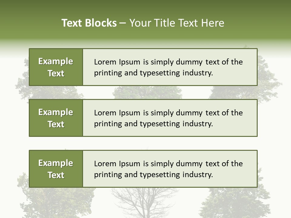 Trees With White Background PowerPoint Template