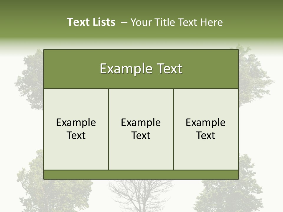 Trees With White Background PowerPoint Template