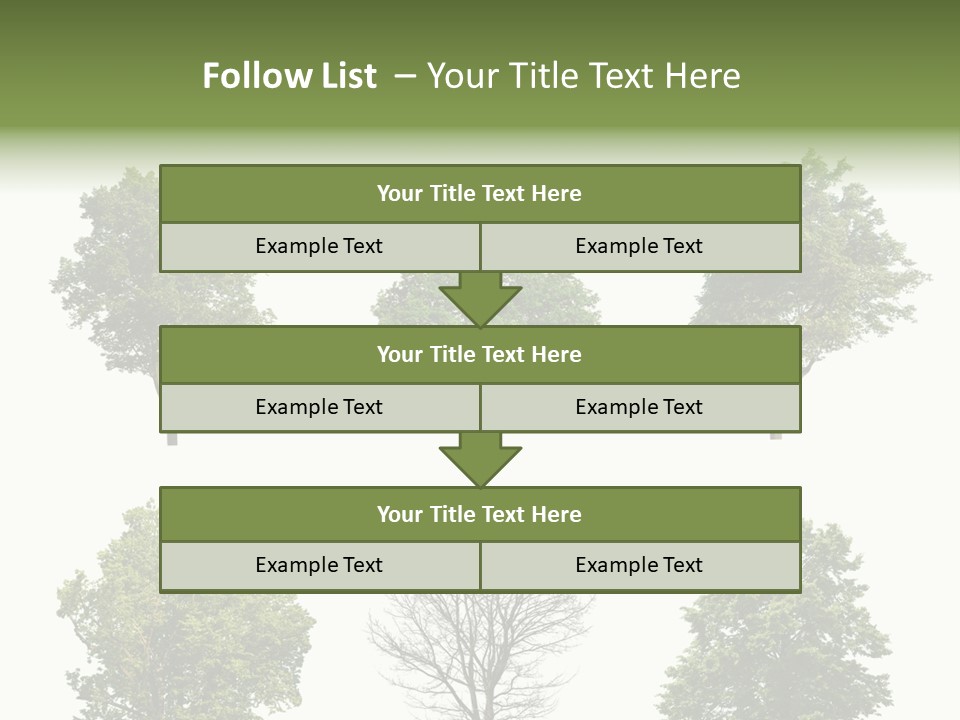 Trees With White Background PowerPoint Template