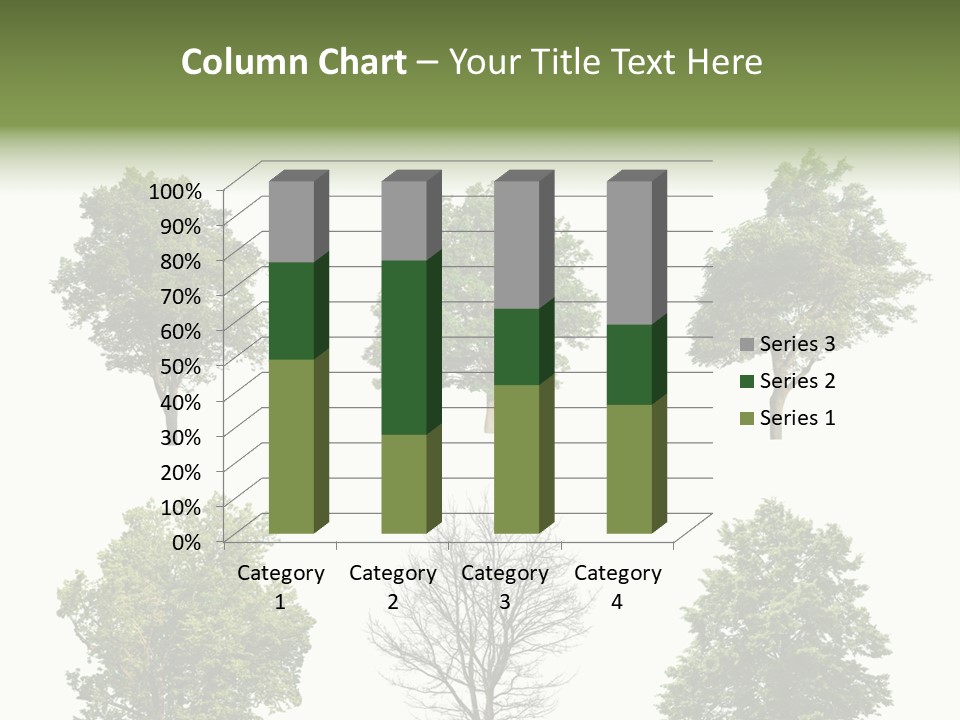 Trees With White Background PowerPoint Template