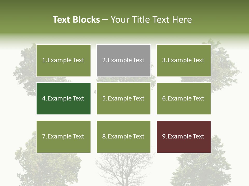 Trees With White Background PowerPoint Template