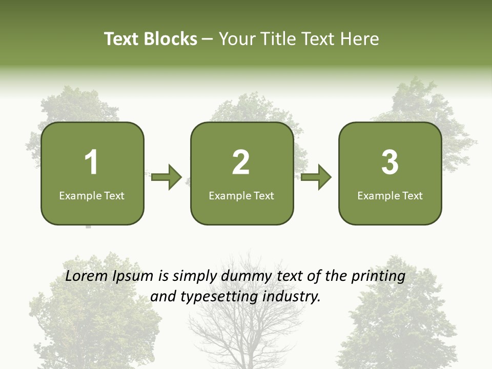Trees With White Background PowerPoint Template