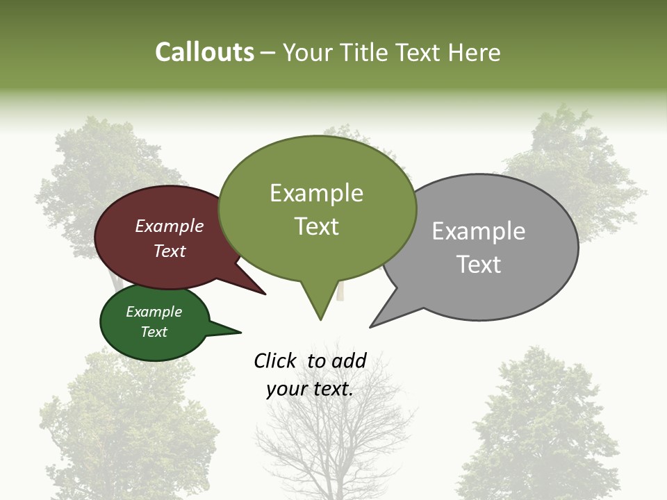 Trees With White Background PowerPoint Template