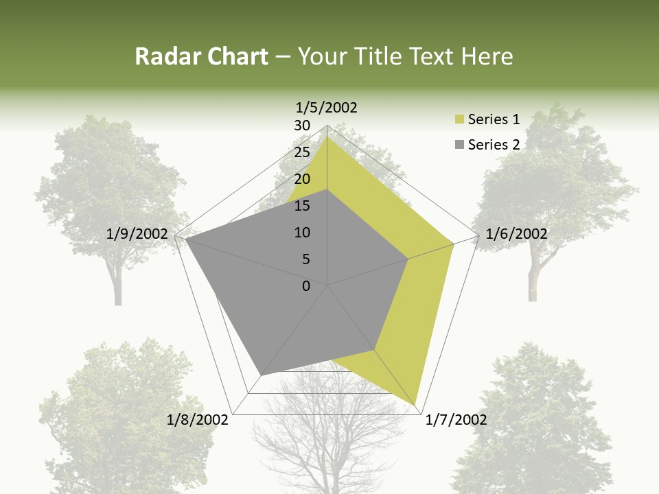 Trees With White Background PowerPoint Template