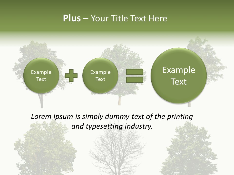 Trees With White Background PowerPoint Template