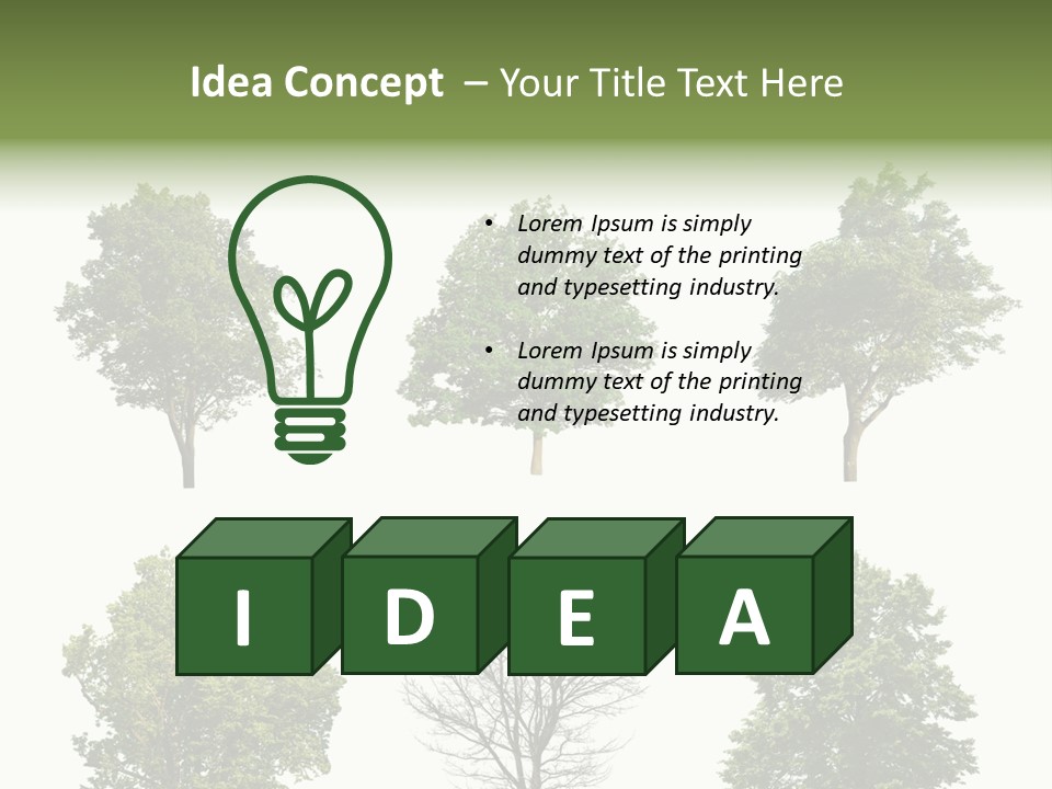 Trees With White Background PowerPoint Template