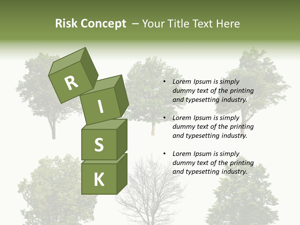 Trees With White Background PowerPoint Template