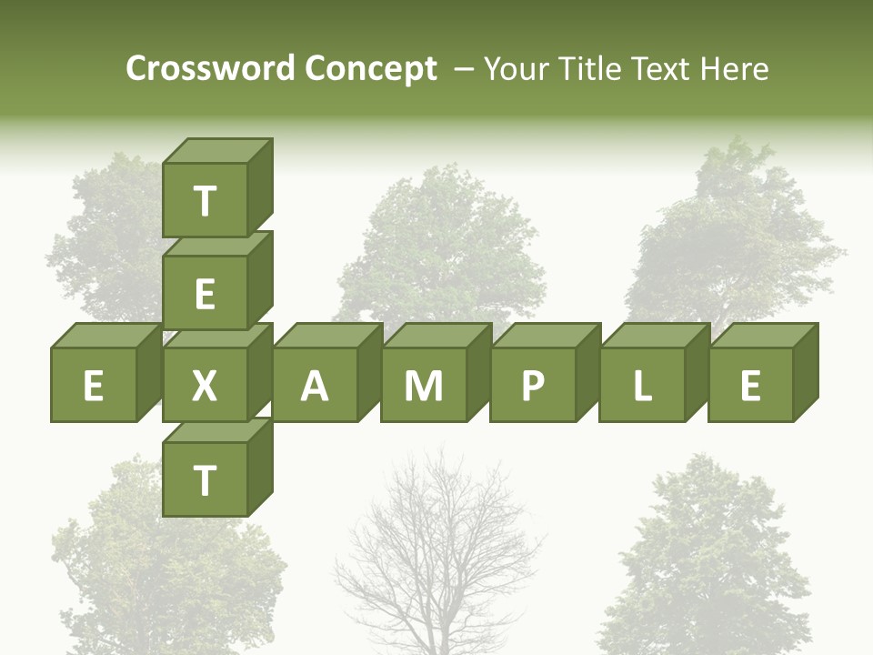 Trees With White Background PowerPoint Template