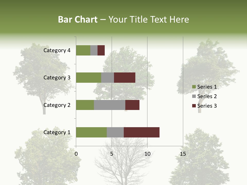 Trees With White Background PowerPoint Template