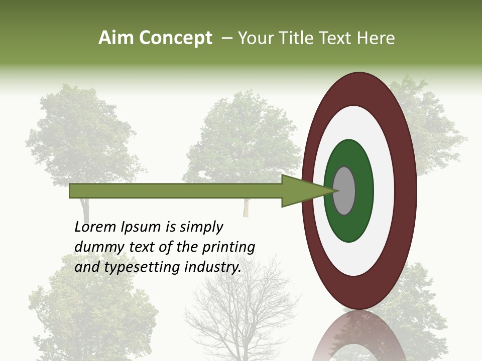 Trees With White Background PowerPoint Template