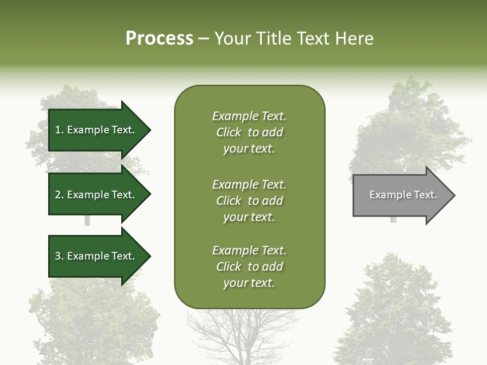 Trees With White Background PowerPoint Template