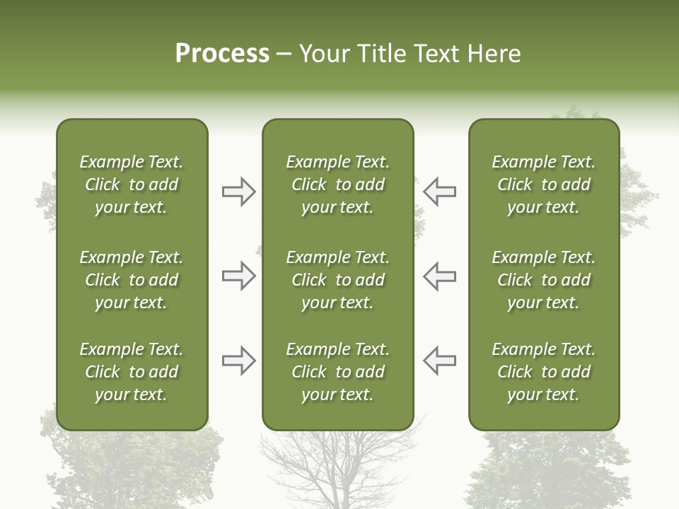 Trees With White Background PowerPoint Template