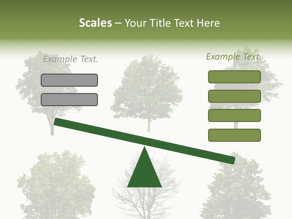 Trees With White Background PowerPoint Template