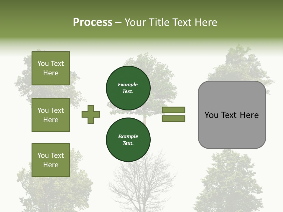 Trees With White Background PowerPoint Template