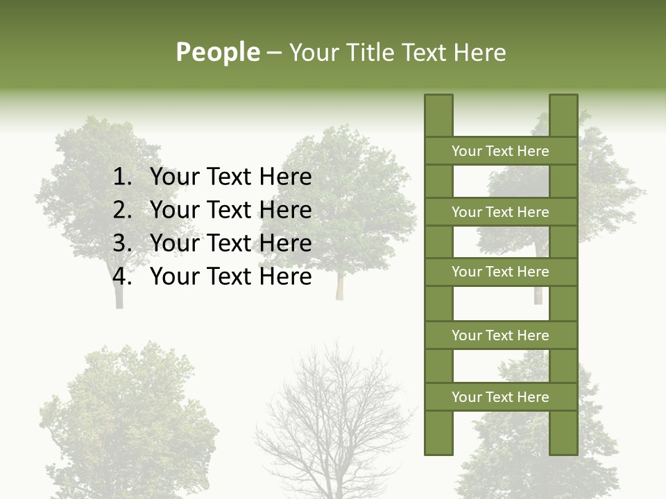 Trees With White Background PowerPoint Template