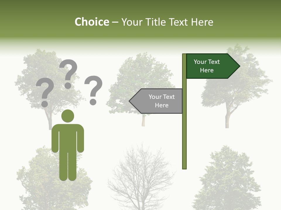 Trees With White Background PowerPoint Template
