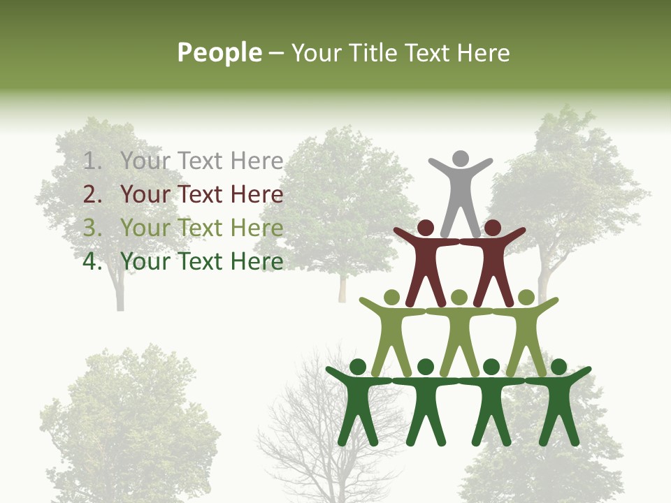 Trees With White Background PowerPoint Template