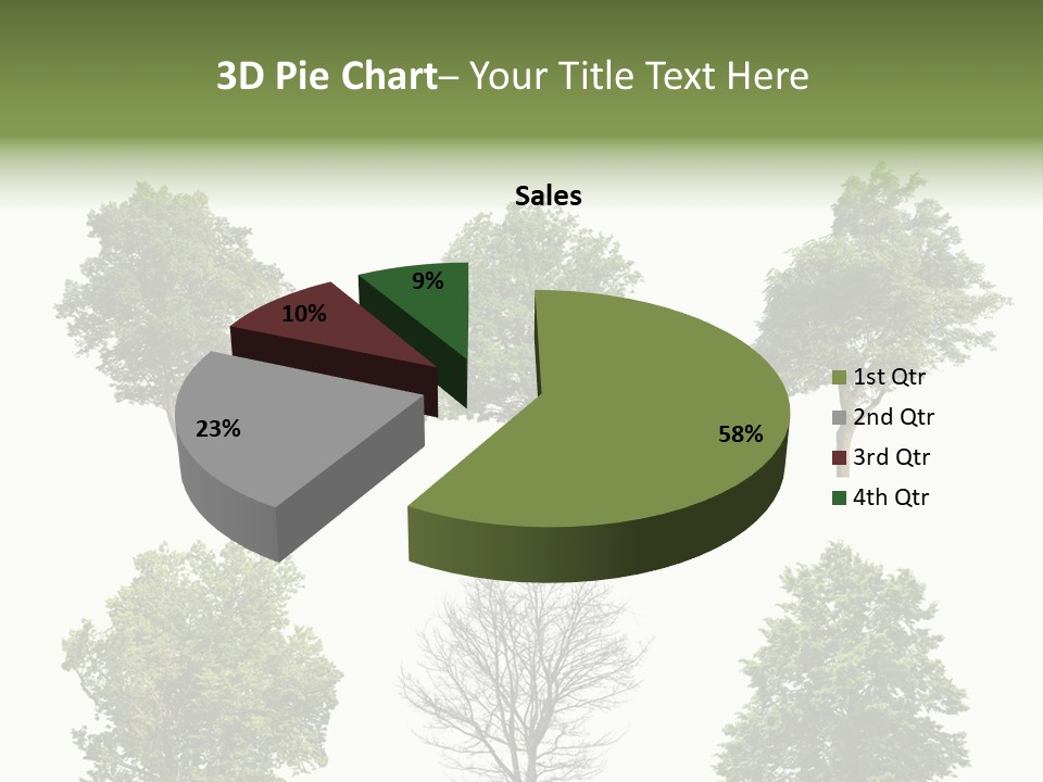 Trees With White Background PowerPoint Template