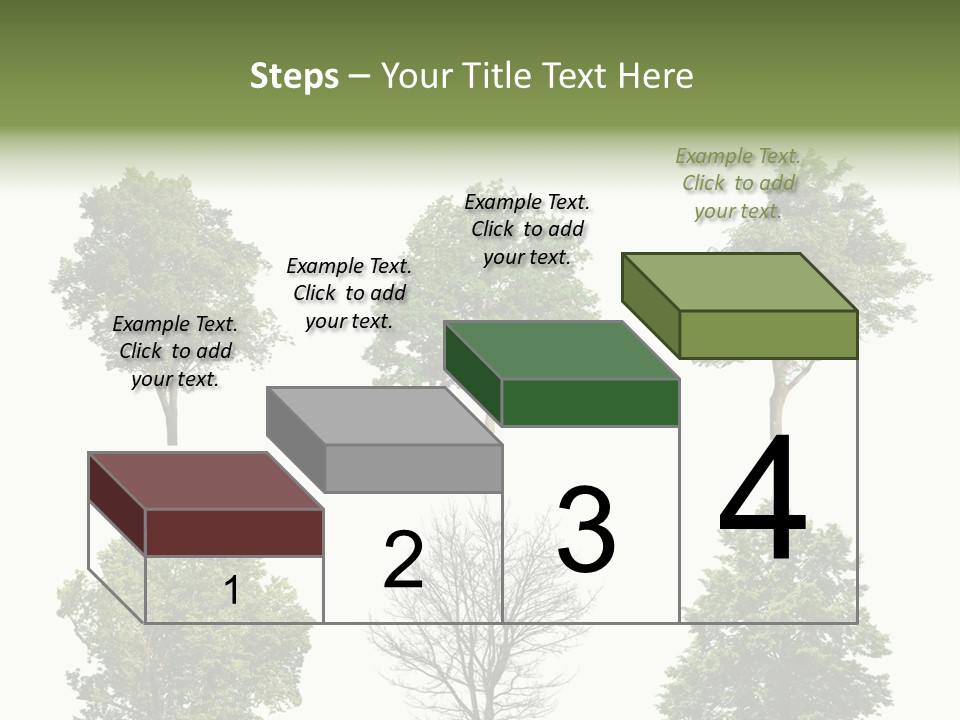 Trees With White Background PowerPoint Template
