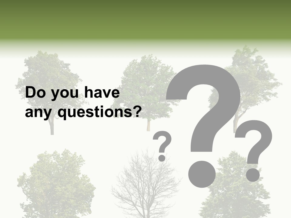 Trees With White Background PowerPoint Template