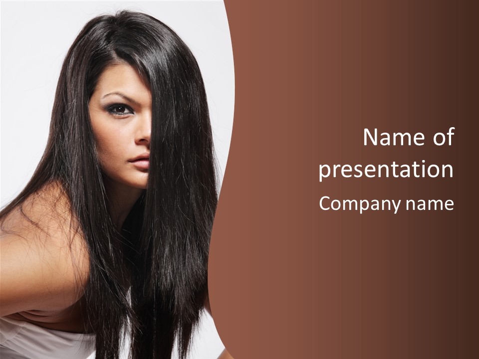 Make Up Hair Eyes PowerPoint Template