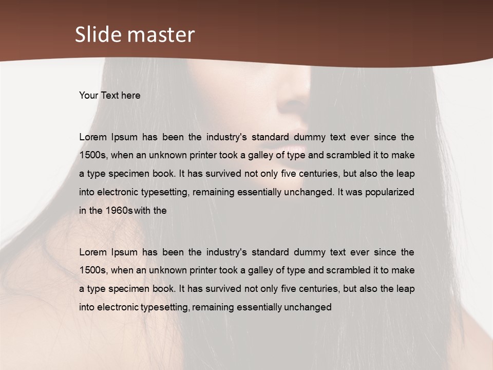 Make Up Hair Eyes PowerPoint Template