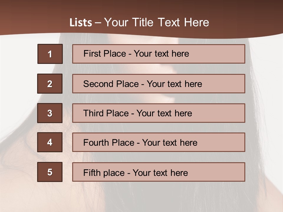 Make Up Hair Eyes PowerPoint Template