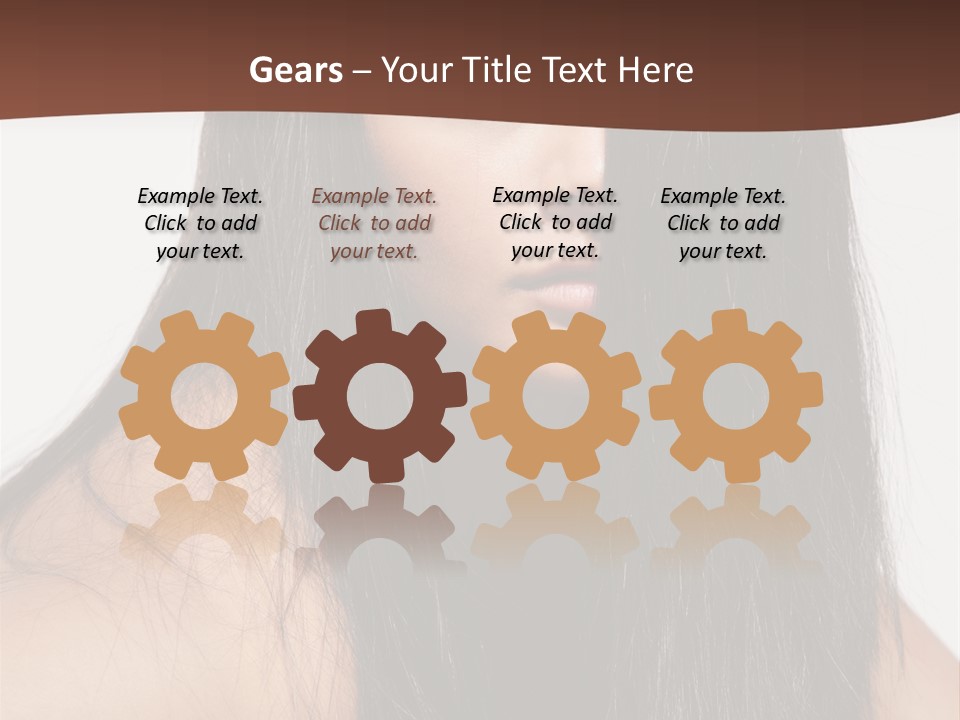 Make Up Hair Eyes PowerPoint Template