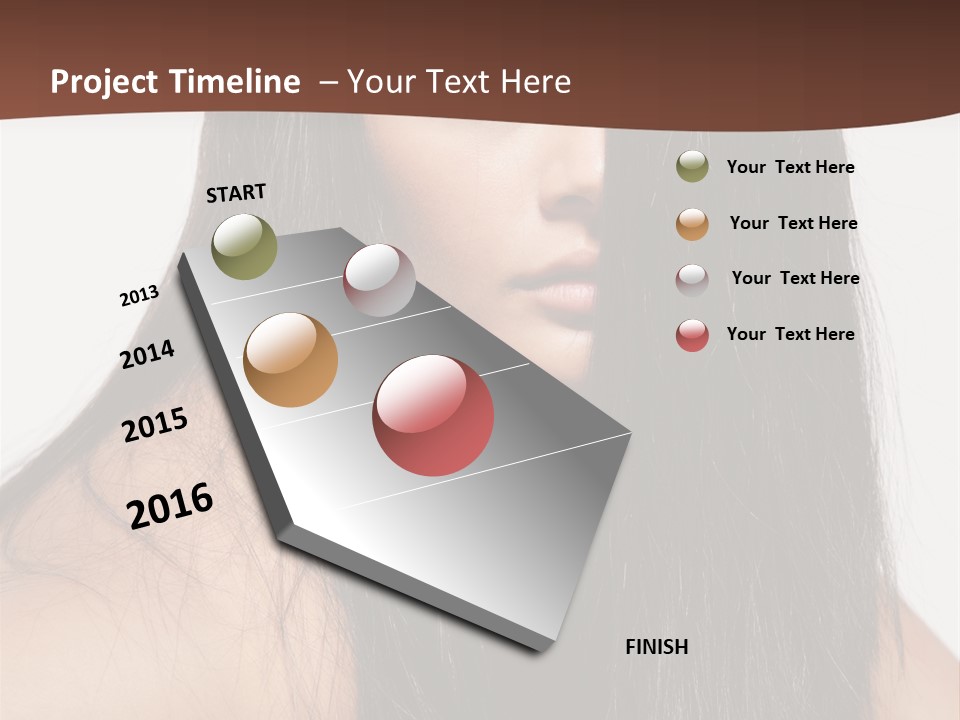 Make Up Hair Eyes PowerPoint Template