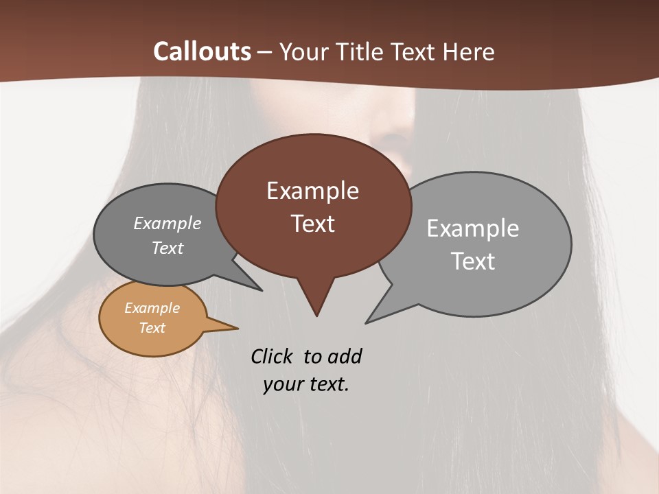 Make Up Hair Eyes PowerPoint Template