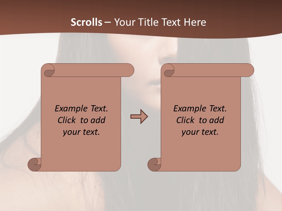 Make Up Hair Eyes PowerPoint Template