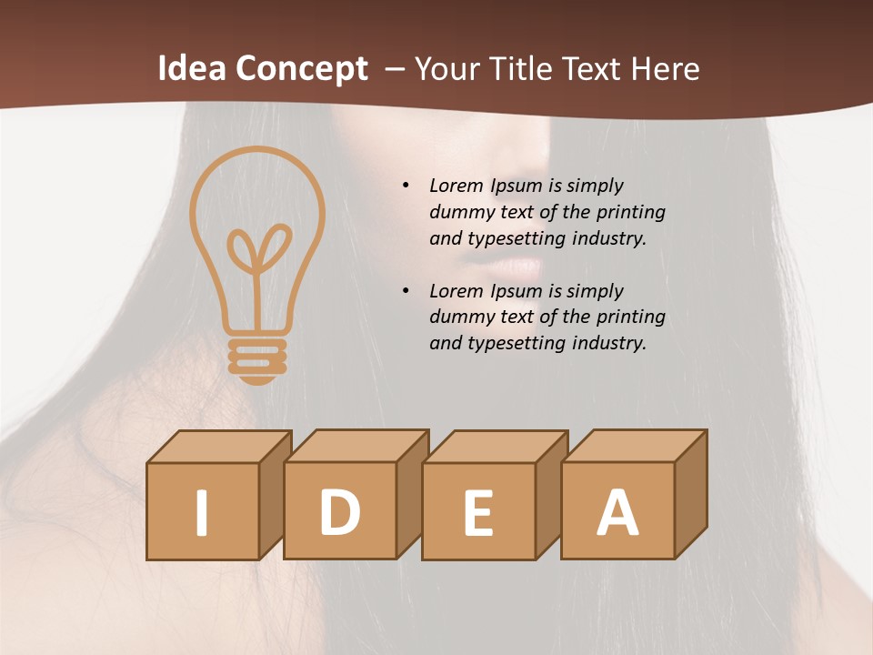 Make Up Hair Eyes PowerPoint Template