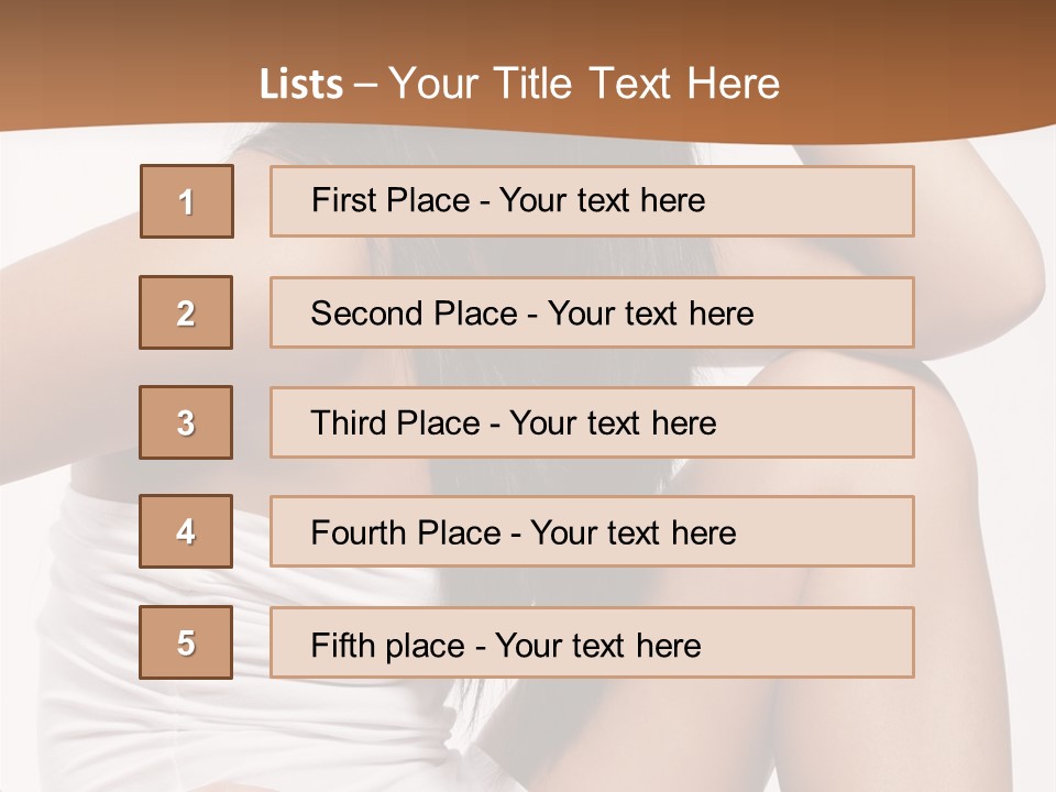 Hair Hairstyle Brunette PowerPoint Template