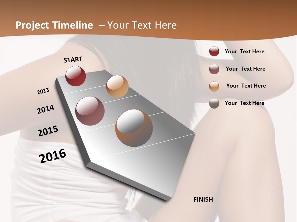 Hair Hairstyle Brunette PowerPoint Template