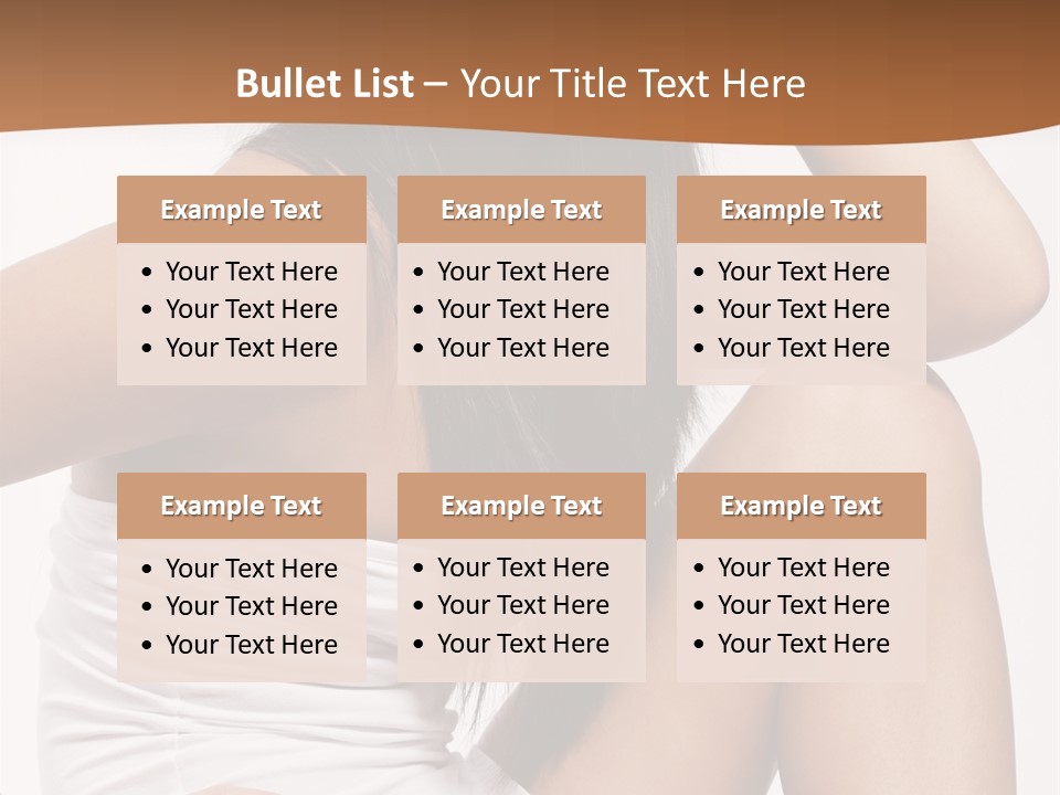 Hair Hairstyle Brunette PowerPoint Template