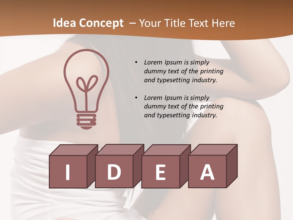 Hair Hairstyle Brunette PowerPoint Template