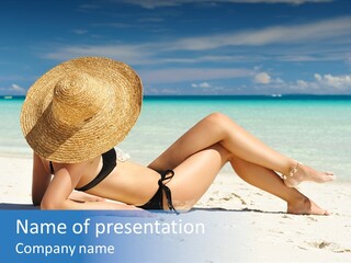 Beach Girl PowerPoint Template