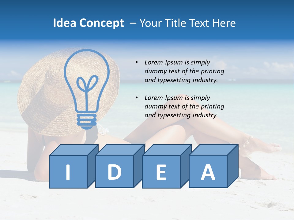 Beach Girl PowerPoint Template